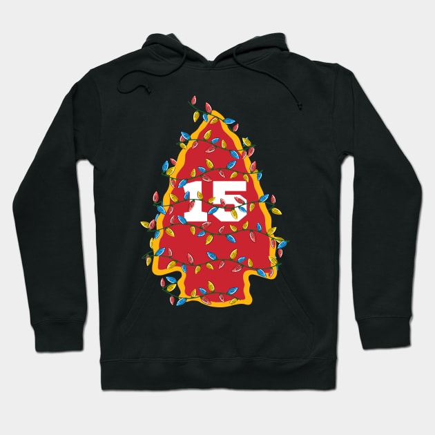 Chiefs Christmas. Mahomes 15 Lovers and Fans - 2 Hoodie by Megadorim